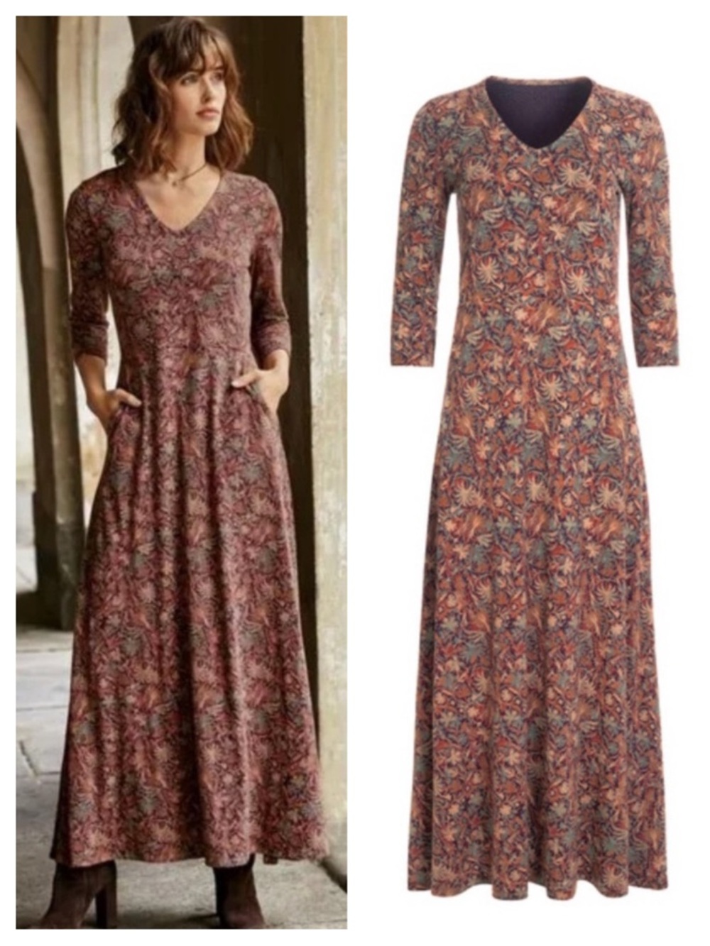 Peruvian Connection Tuscan Floral Prima Cotton Maxi Dress | MEDIUM